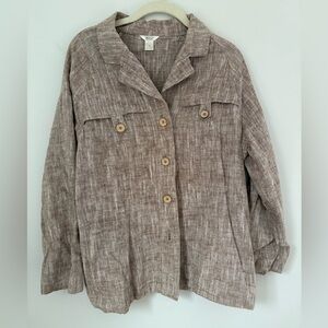 Christopher & Banks Tan Utility Jacket